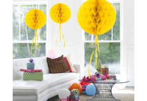 Honeycomb Bal Geel 30 cm - per stuk