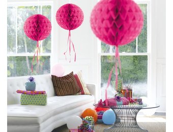 Honeycomb Bal Magenta 30 cm - per stuk