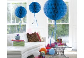Honeycomb Bal Blauw 30 cm - per stuk
