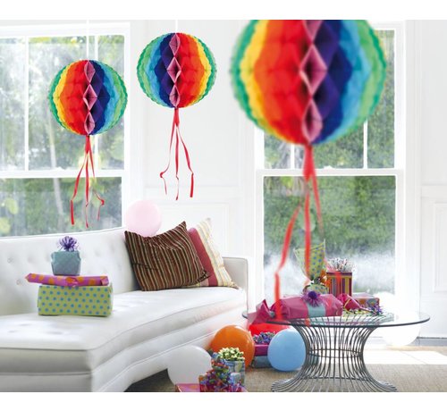 Honeycomb Bal Multicolor 30 cm - per stuk