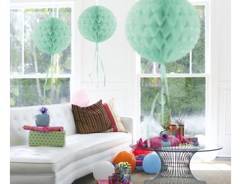 Honeycomb Bal Mint Groen 30 cm - per stuk