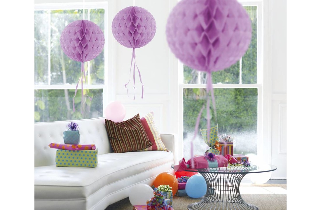 Honeycomb Bal Lila 30 cm - per stuk