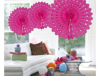 Honeycomb Fan Magenta 45 cm - per stuk