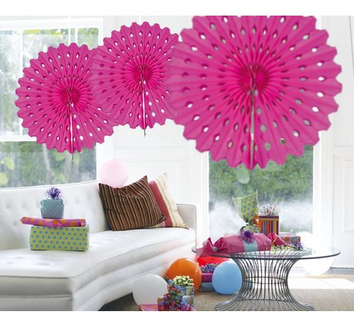 Honeycomb Fan Magenta 45 cm - per stuk