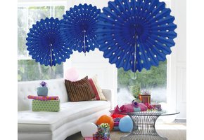 Honeycomb Fan Blauw 45 cm - per stuk