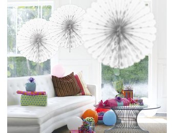 Honeycomb Fan Wit 45 cm - per stuk