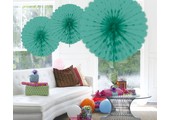 Honeycomb Fan Turquoise 45 cm - per stuk