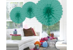 Honeycomb Fan Turquoise 45 cm - per stuk