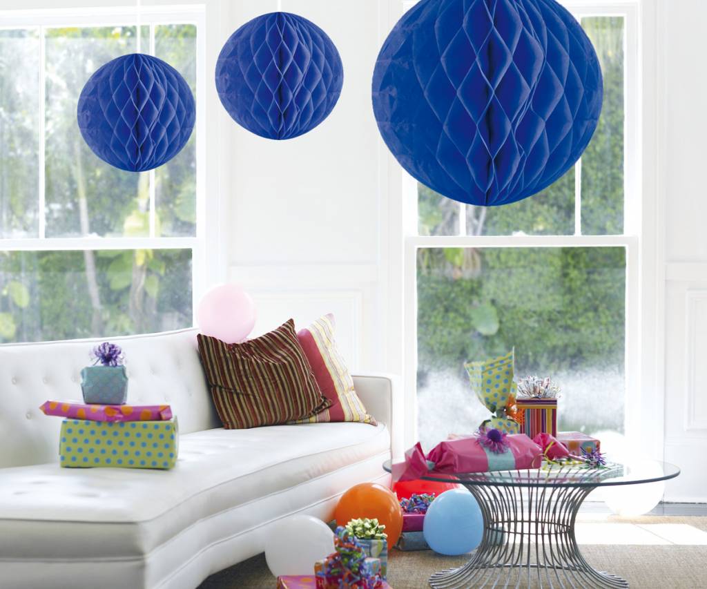 Honeycomb Bal Blauw XL 50 cm - per stuk