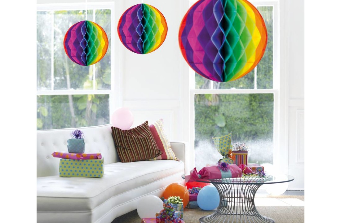 Honeycomb Bal Multicolor XL 50 cm - per stuk