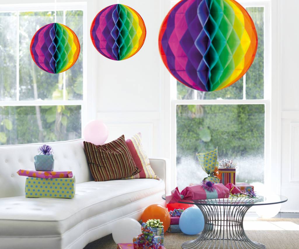 Honeycomb Bal Multicolor XL 50 cm - per stuk