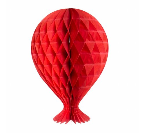 Honeycomb Ballon Rood 37cm - per stuk