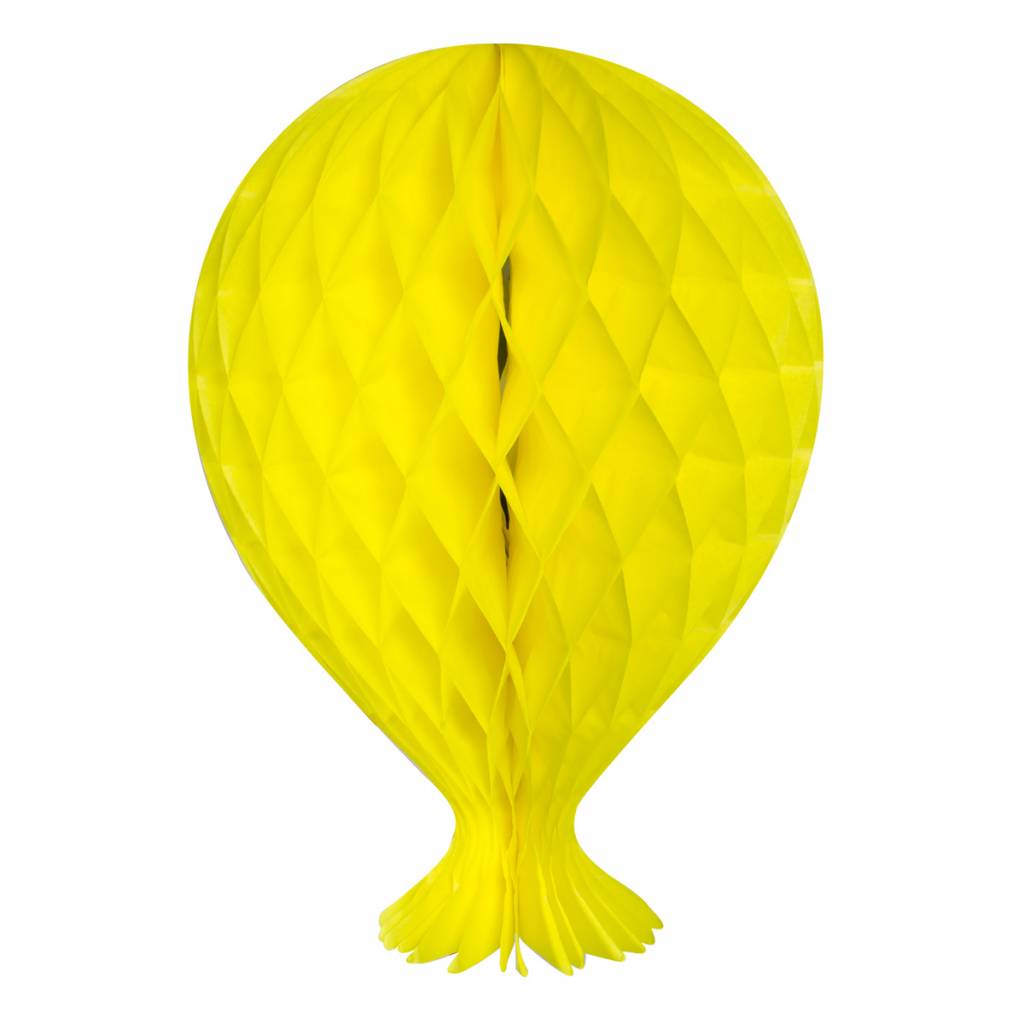 Honeycomb Ballon Geel 37cm - per stuk