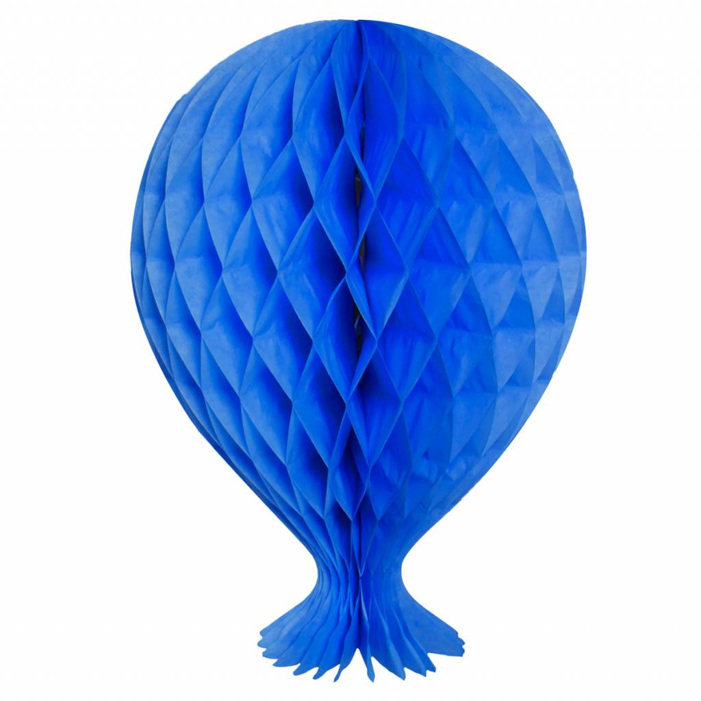 Honeycomb Ballon Blauw 37cm - per stuk