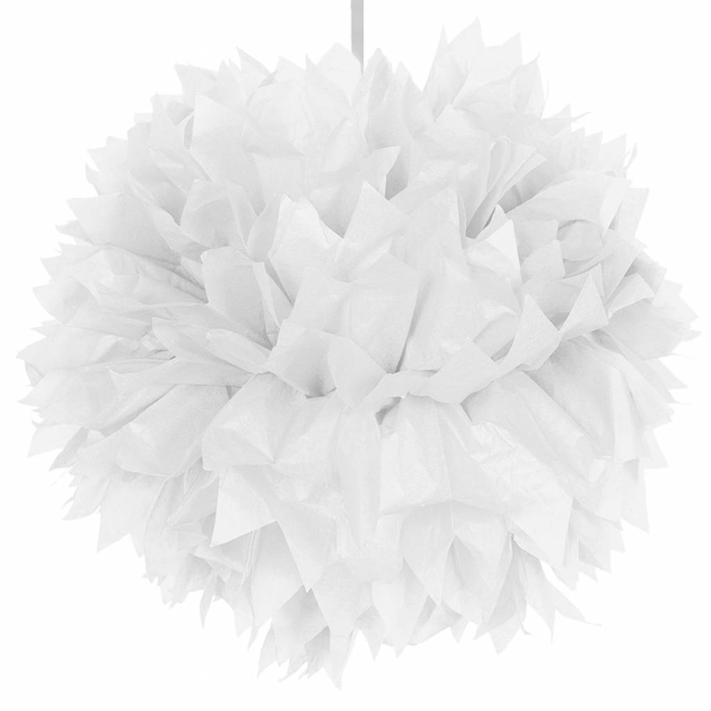 Pompom Wit 30 cm - per stuk