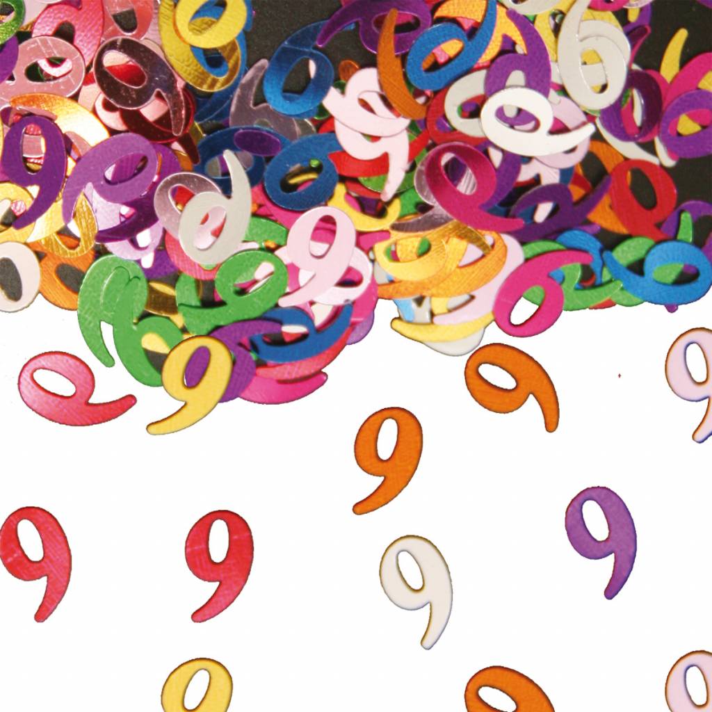 Confetti 9 Jaar Multicolor