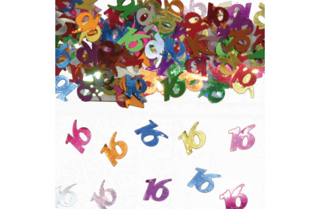 Confetti 16 Jaar Multicolor