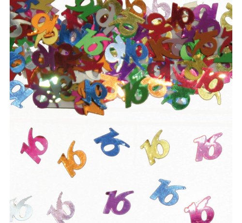 Confetti 16 Jaar Multicolor