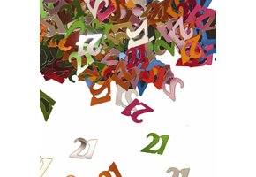 Confetti 21 Jaar Multicolor