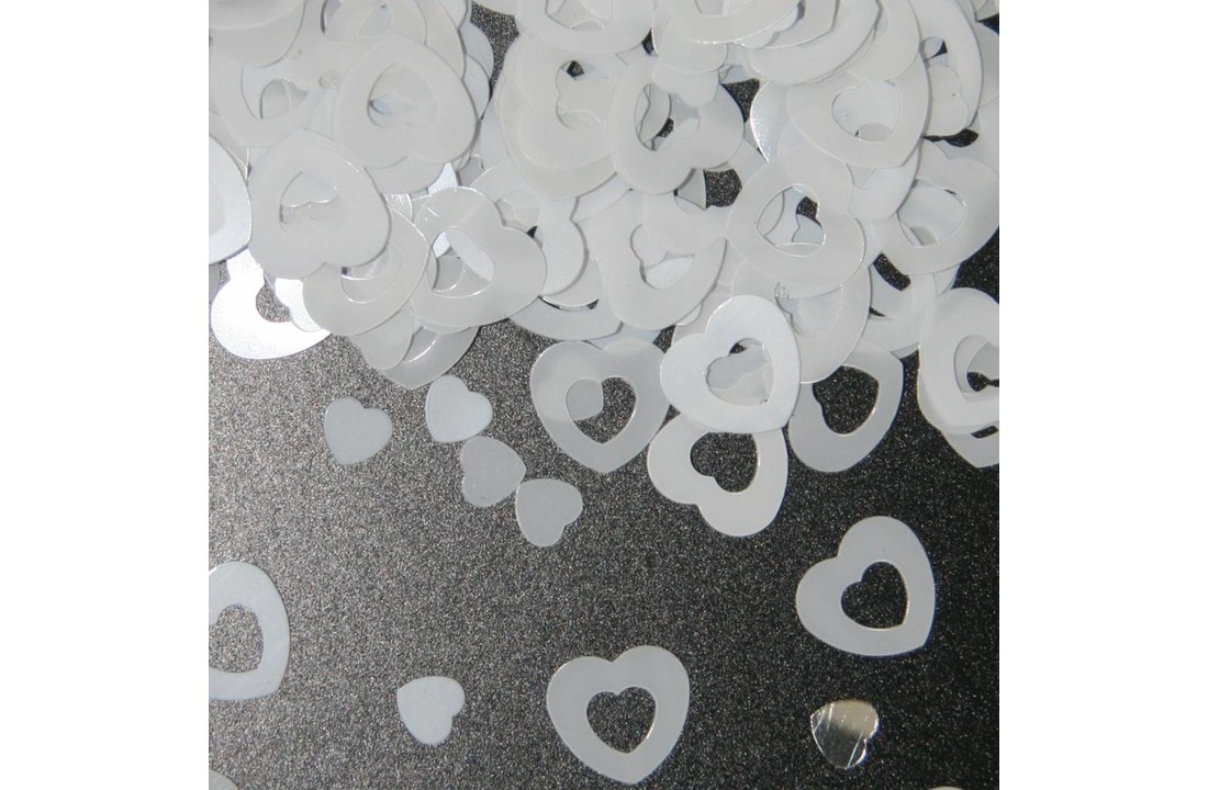 Confetti Hart Wit