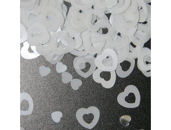 Confetti Hart Wit