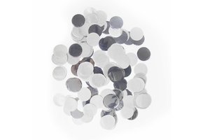 Ronde Confetti Groot Zilver