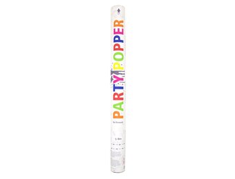 Confetti Party Popper Wit - 57 cm