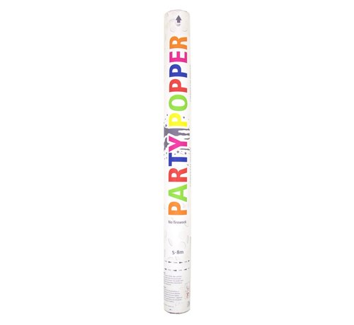 Confetti Party Popper Wit - 57 cm