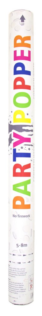 Confetti Party Popper Wit - 57 cm