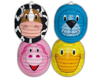 Lampion Dieren Assorti 22 cm - per stuk