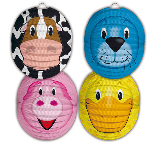 Lampion Dieren Assorti 22 cm - per stuk