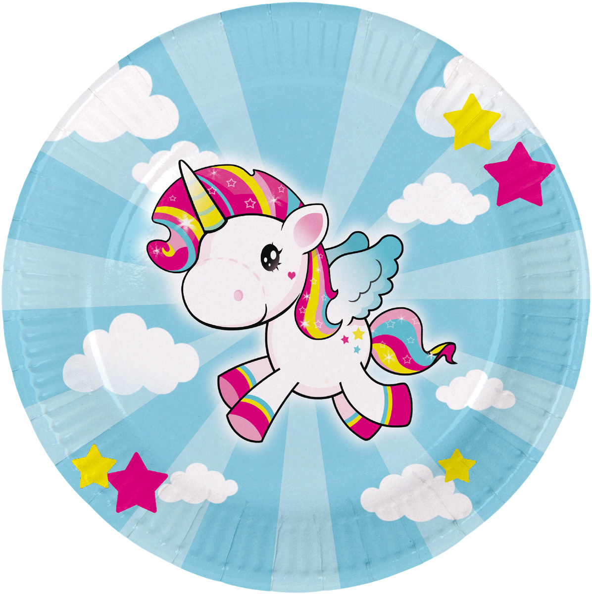 Unicorn Bordjes 23 cm - 8 stuks