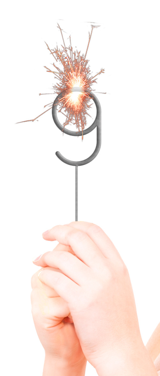 Sterretjes Cijfer 9 - per stuk