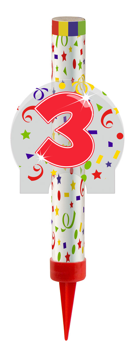 Fonteintje Cijfer 3 - per stuk