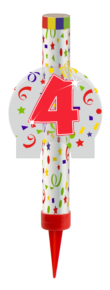 Fonteintje Cijfer 4 - per stuk