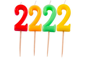 Verjaardagkaarsjes Neon 2 jaar - per stuk