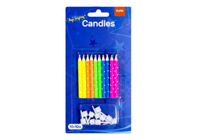 Taartkaarsjes Niet Uitblaasbaar - 10 stuks