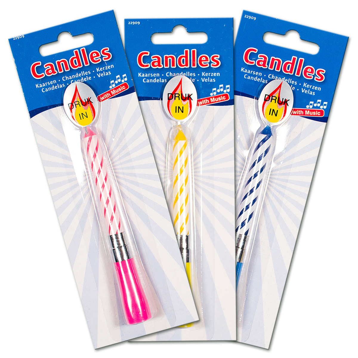 Verjaardagskaarsjes met Muziek - per stuk