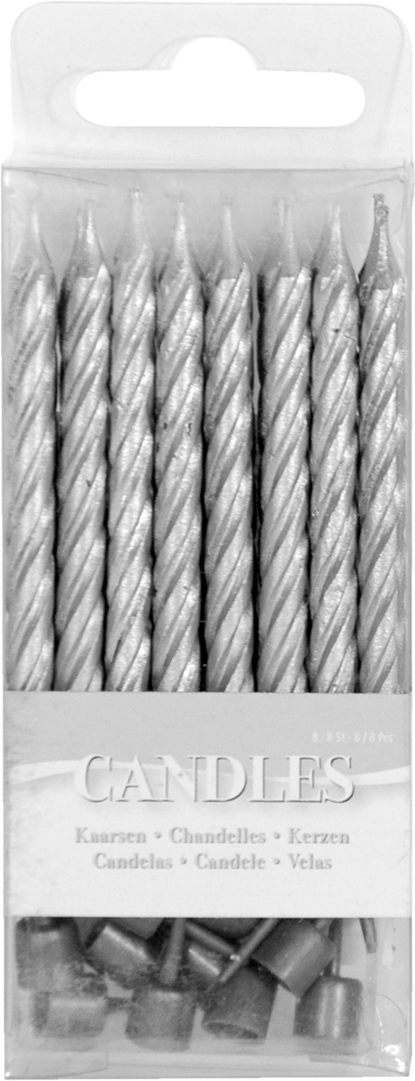 Verjaardagskaarsjes Zilver - 16+16 stuks