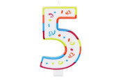 Verjaardagskaarsjes Groot 5 jaar - per stuk