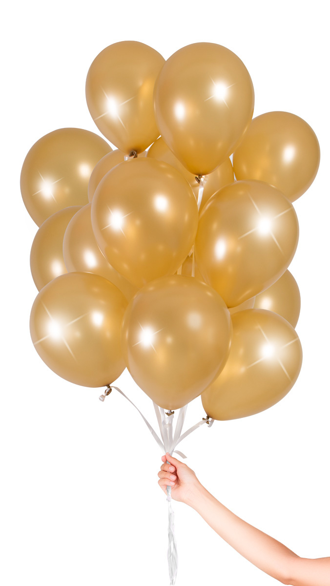 Folatex Metallic Ballonnen Goud 23cm - 30 stuks
