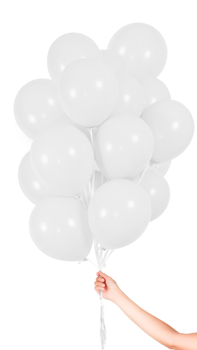 Folatex Metallic Ballonnen Wit 23cm - 30 stuks