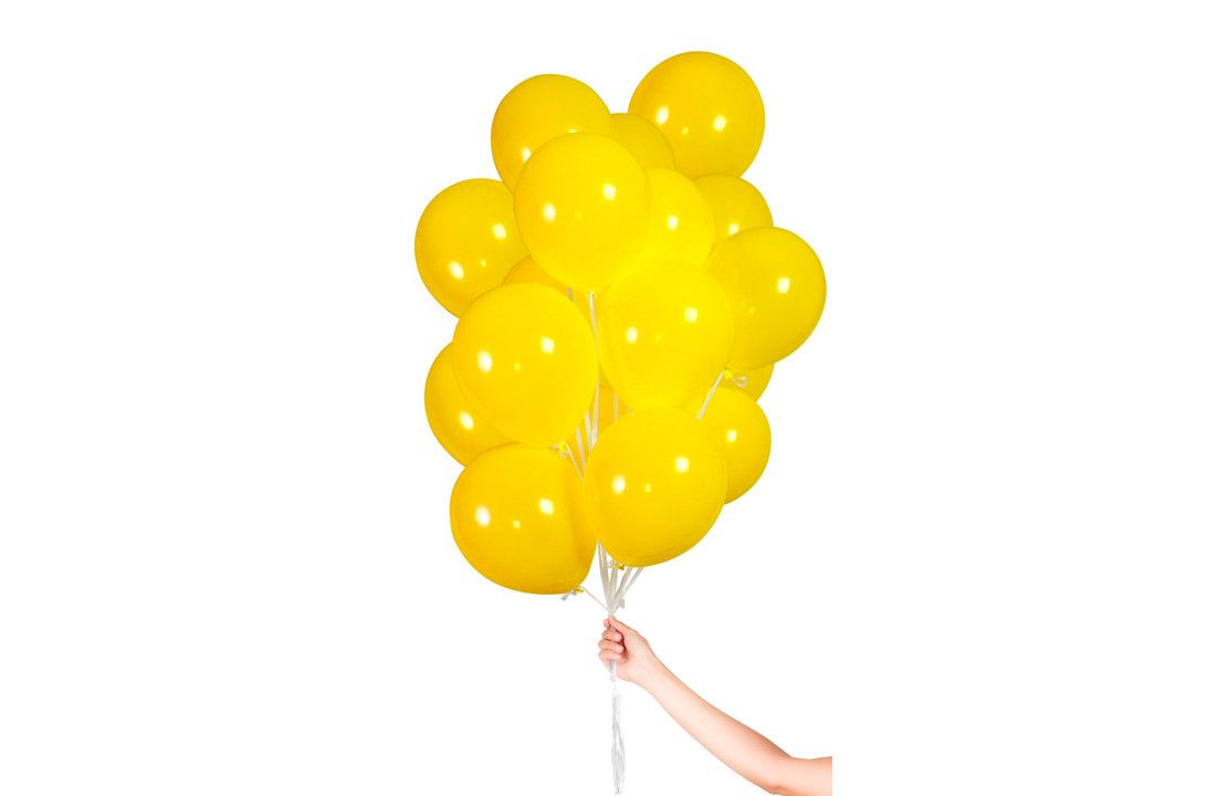Folatex Metallic Ballonnen Geel 23cm - 30 stuks