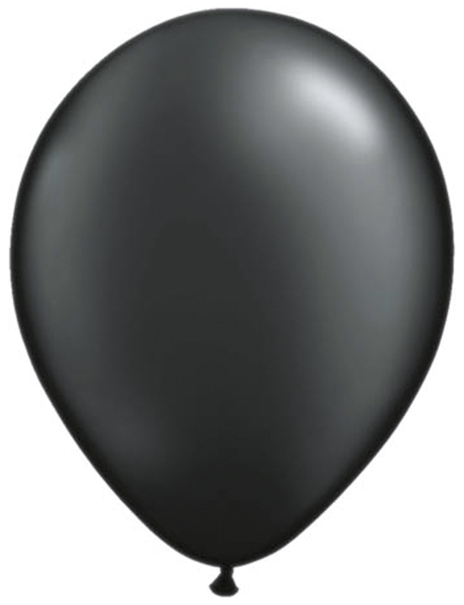 Metallic Zwarte Ballonnen 30cm - 100 stuks
