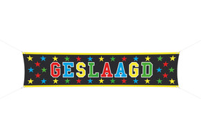 Spandoek "Geslaagd" - per stuk