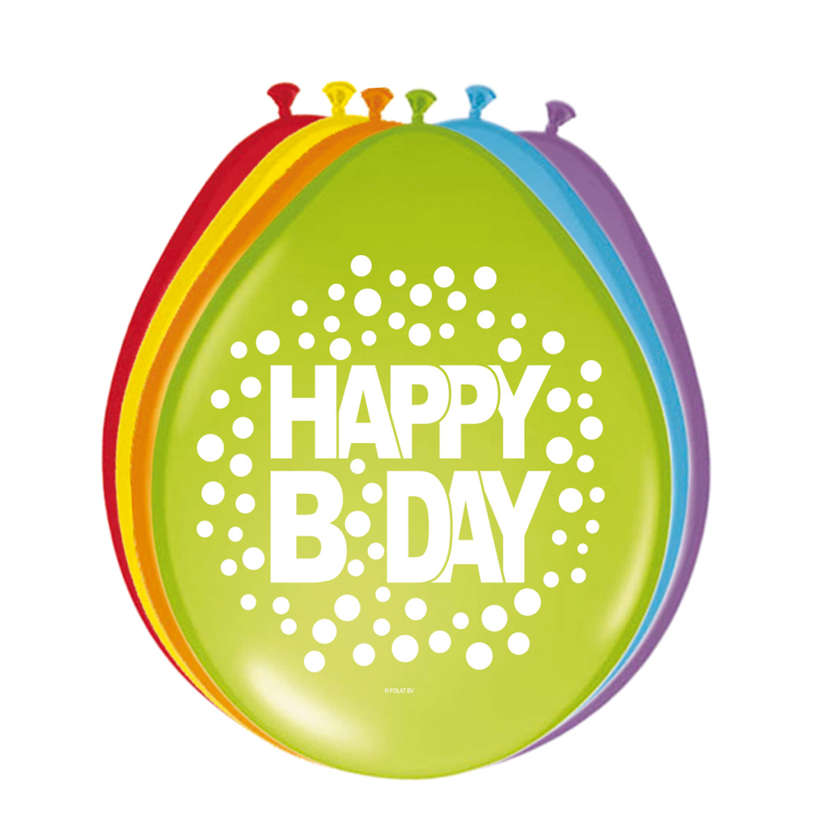 Happy Bday Ballonnen 30cm - 8 stuks
