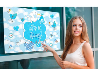 Raamvlag Geboorte Jongen - per stuk