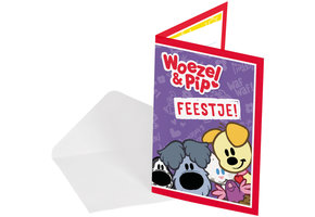 Woezel en Pip Uitnodigingen - 8 stuks