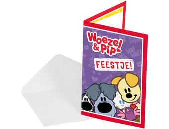 Woezel en Pip Uitnodigingen - 8 stuks