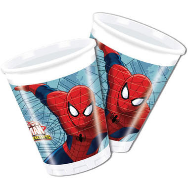 Spiderman Warriors Bekers - 8 stuks